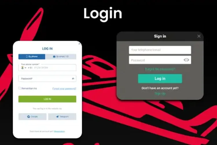 Sign up button on casino website in the UK